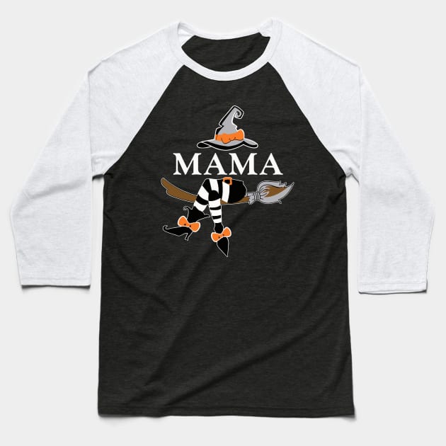 mama witch halloween Baseball T-Shirt by Shirtigator